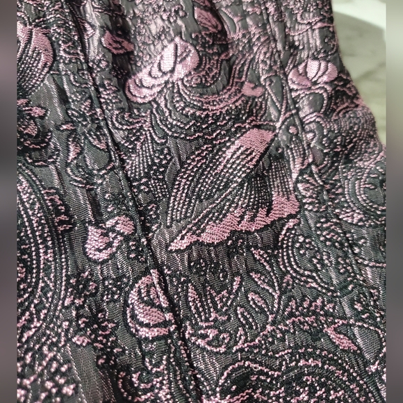 Corset Vest 38 NEW stunning pink and dark silver/ black - Picture 3 of 3